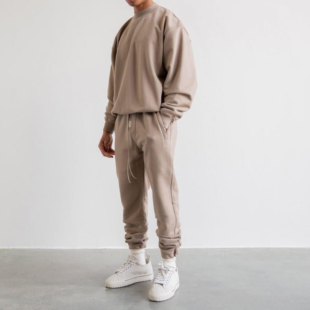 Custom Cotton Tracksuit Set For Men Blank Sweat Suit With Sports